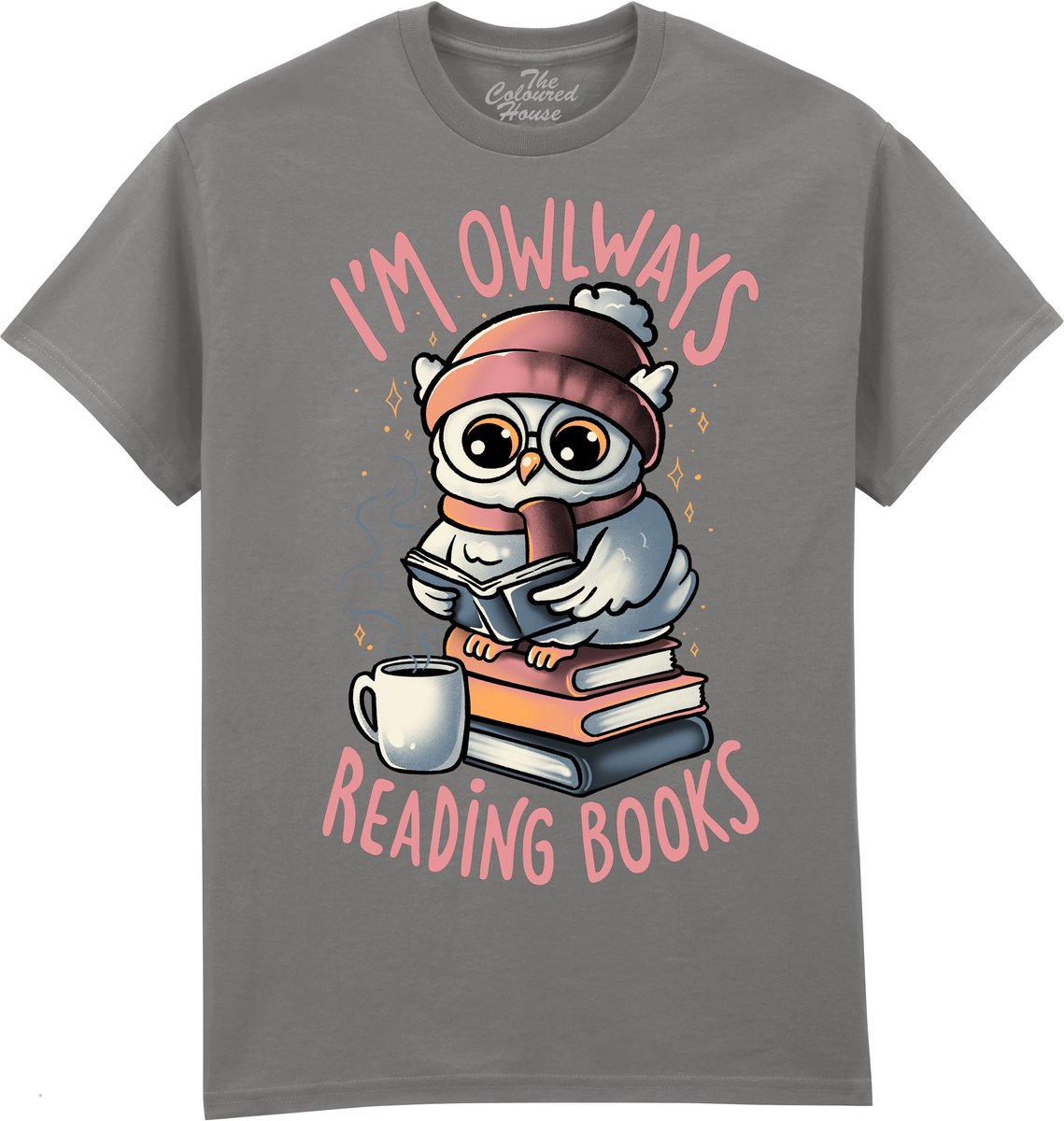 Uil Owlways Reading Books The Coloured House T-shirt XXL