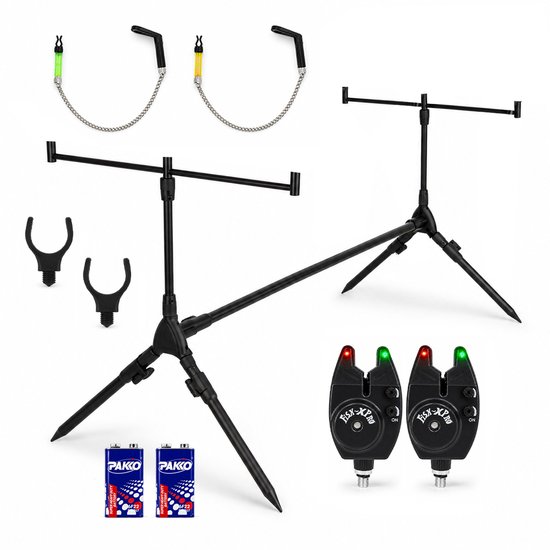 Fish-Xpro Basic Rodpod Set - Voor 2 Hengels - Met Beetmelders en Hangers van Fish-Xpro — afbeelding 5
