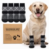 Honden Sokken Waterbestendig Antislip - Buitenshuis Voetbeschermer voor Kleine en Middelgrote Honden - Kerst Honden Voetcover - Maat XL