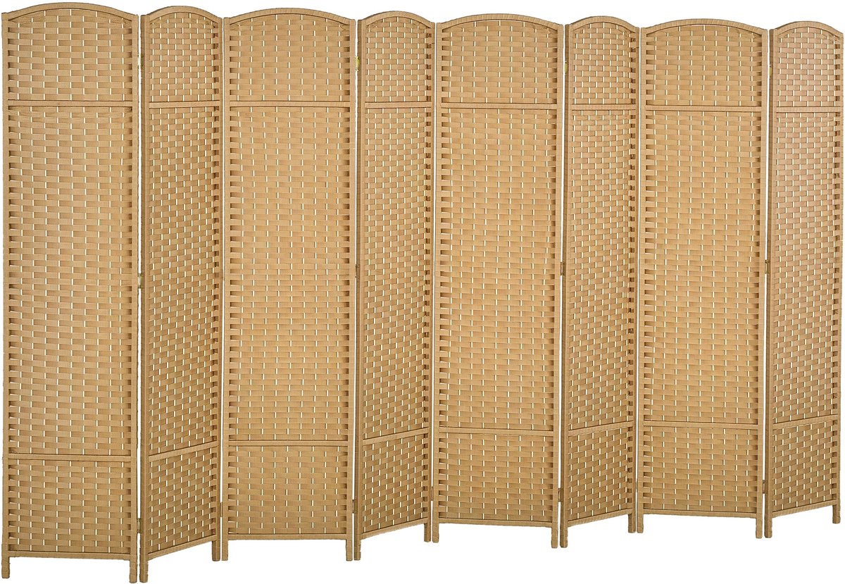 HOMCOM Kamerscherm - Grenenhout - 320x1,6x170cm - Natuurlijk hout