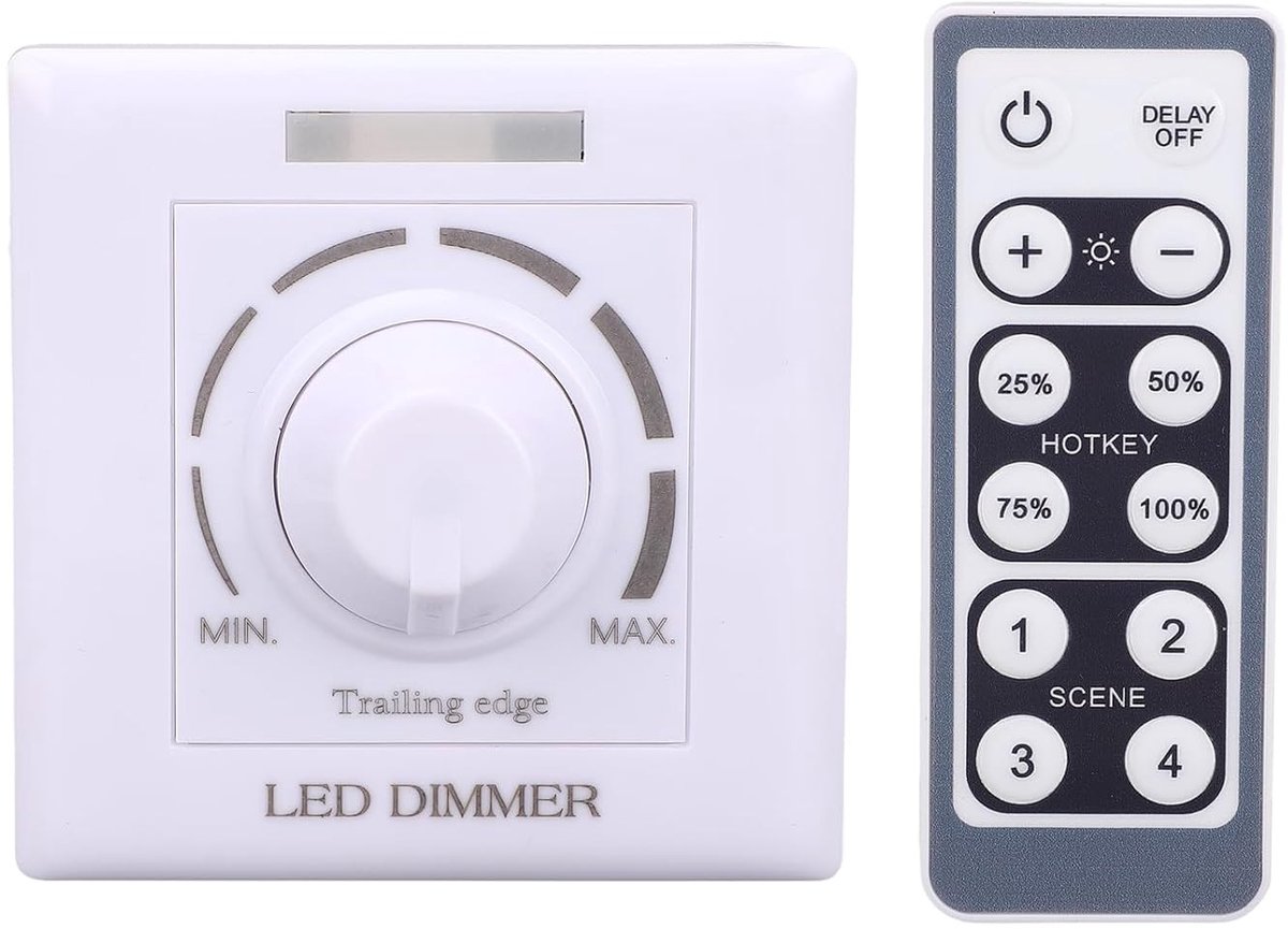 Led-dimmer met Infrarood Afstandsbediening - 220 V - 200 W - Universele Lichtdimmer voor Thuisgebruik