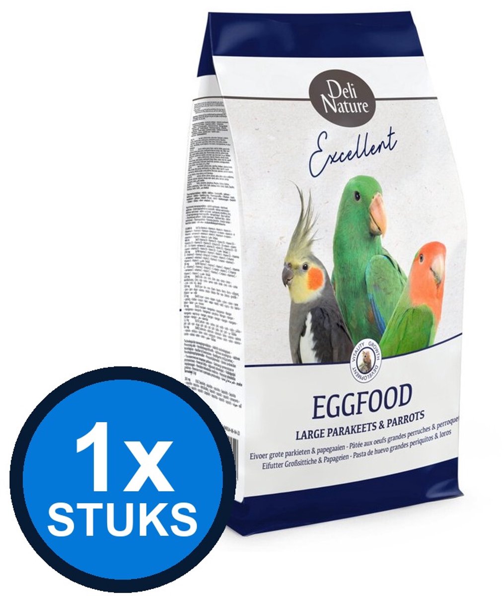 1x Deli Nature Eivoer Grote Parkiet & Papegaai - Vogelvoer - 10kg