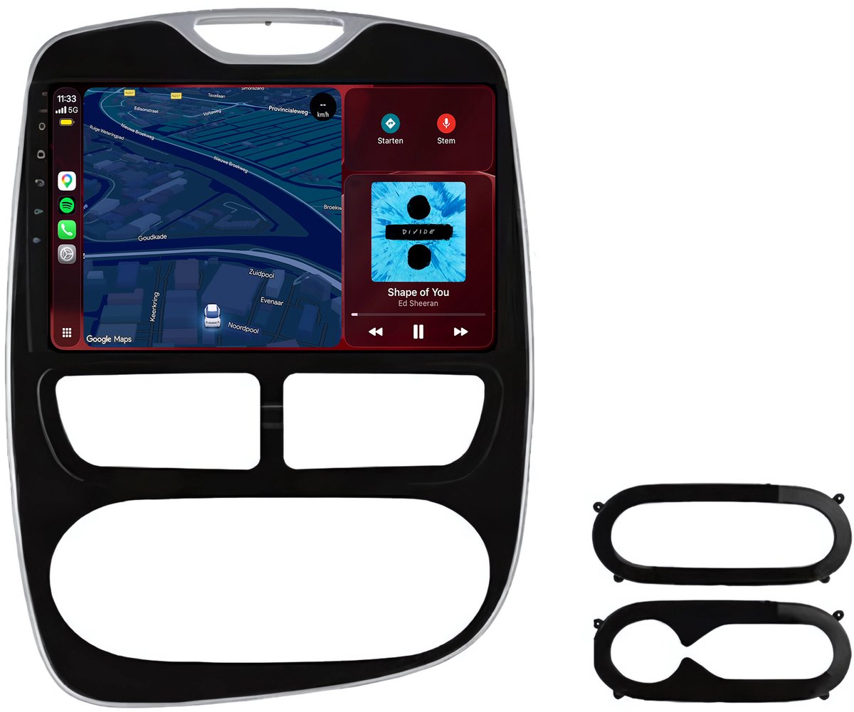 CarPlay autoradio geschikt voor Renault Clio 4 | 2013 t/m 2015 | Cartronix CTX-7020 | 2013 2014 2015 | 9 inch | Android 15 | Draadloos Apple CarPlay & Android Auto | 2GB + 32GB | Bluetooth & Wifi