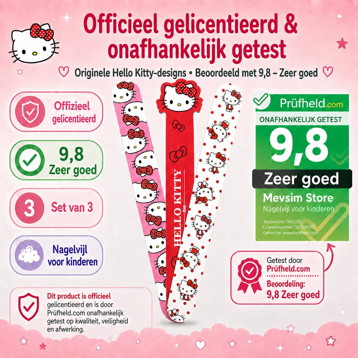 Hello Kitty Nagelvijl Nagelverzorging- 3 Stuks - Manicure Nagel vijl — cadeau in Verzorging - foto 6