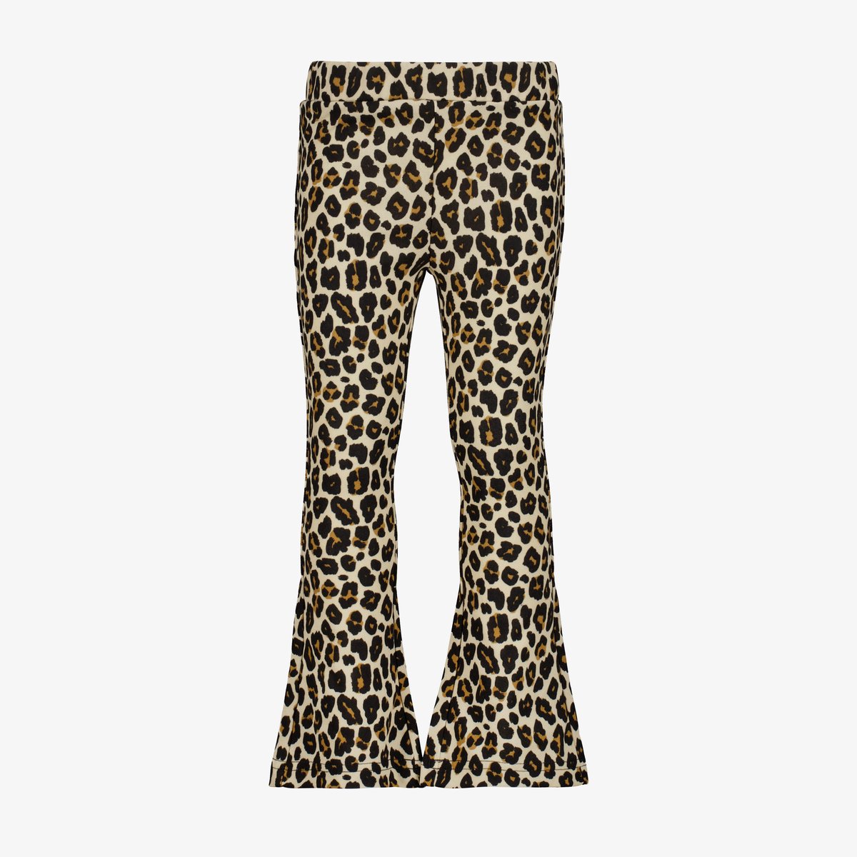Name It flared meisjes broek met panterprint bruin beige - Maat 98