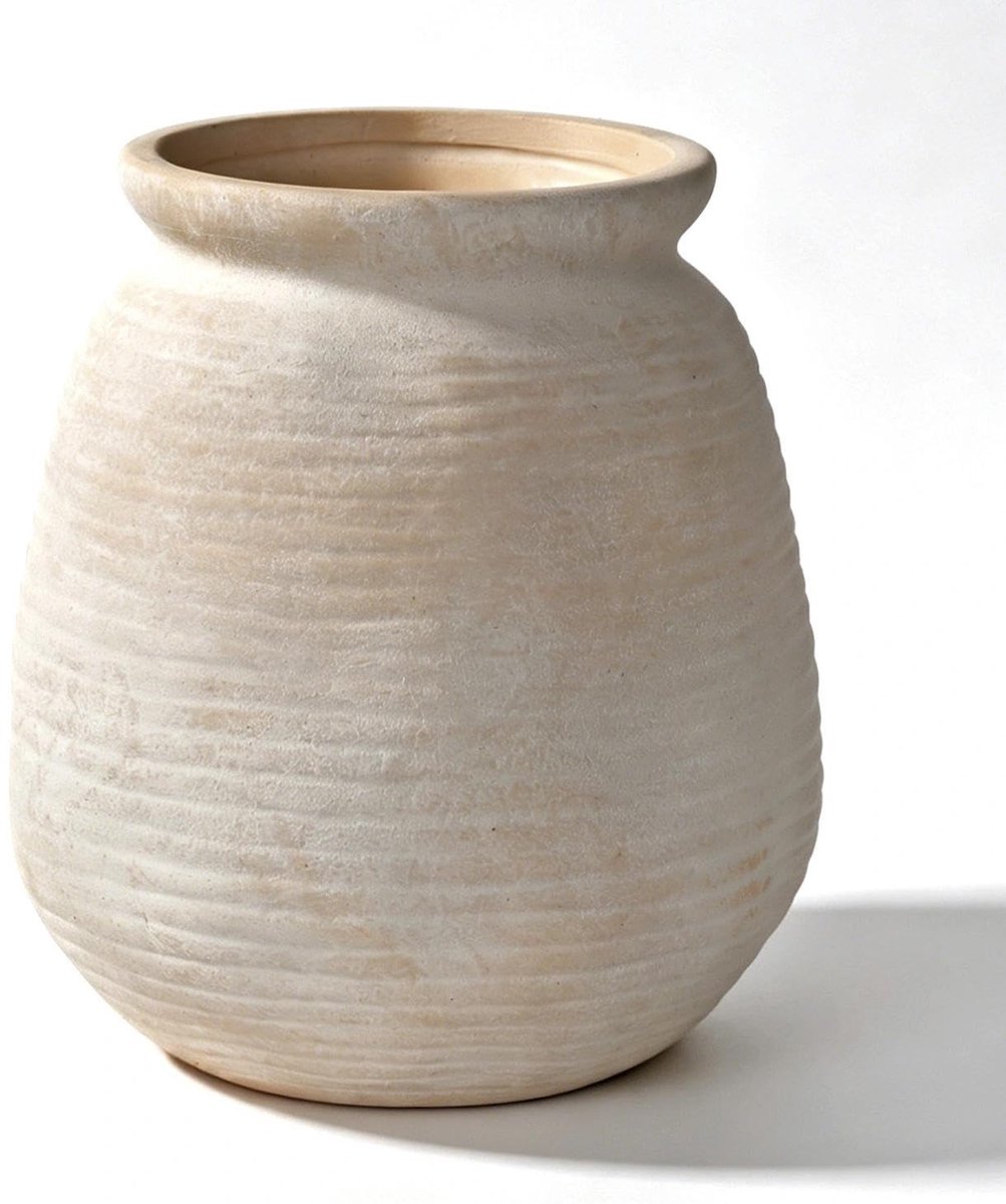 Solidchoice - Handbeschilderde Terracotta Vaas 17,8 cm