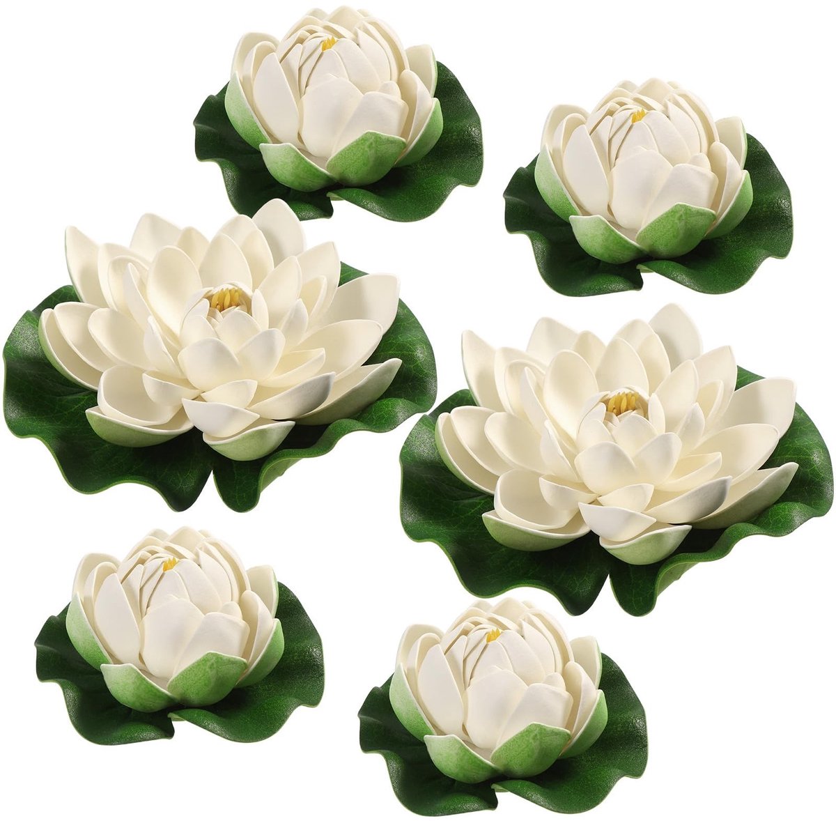 Solidchoice - Set van 6 Drijvende Lotus Bloemen voor Decoratie
