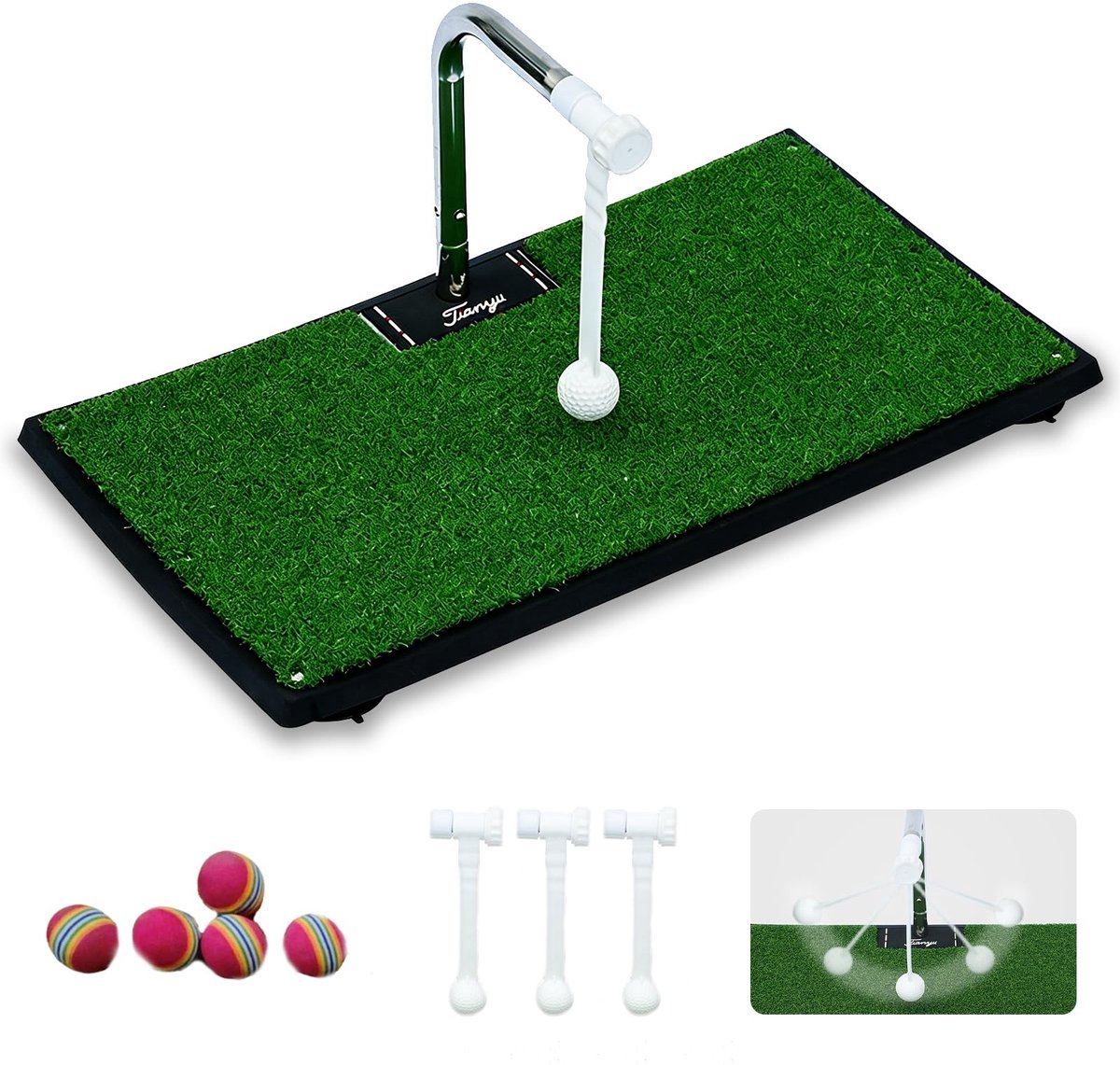 Solidchoice - Golf Swing Trainer met Automatische Ball Return en 5 Hoogte-instellingen