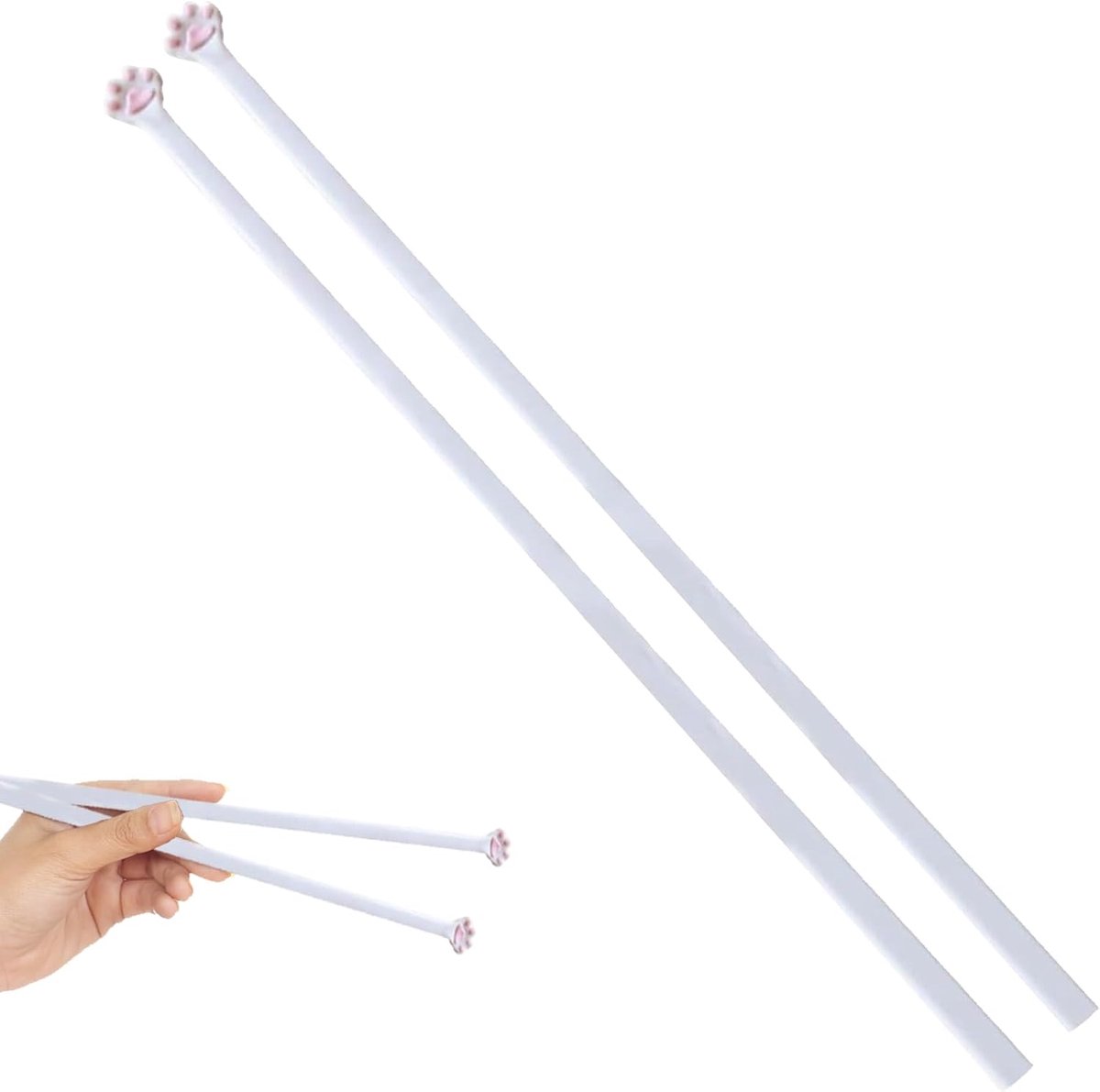 Herbruikbare Eetstokjes met Schattige Pootafdrukken - 20 cm Lange Kattenpoot Stokjes - Ideaal voor Thuis, Hotel, Restaurant en Feestgebruik