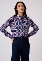 Damart - Overhemdblouse van warm tricot - Dames - Blauw - L