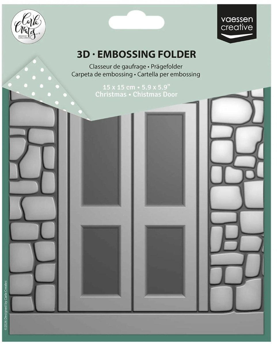 Embossing folder Christmas door - Carla Creates