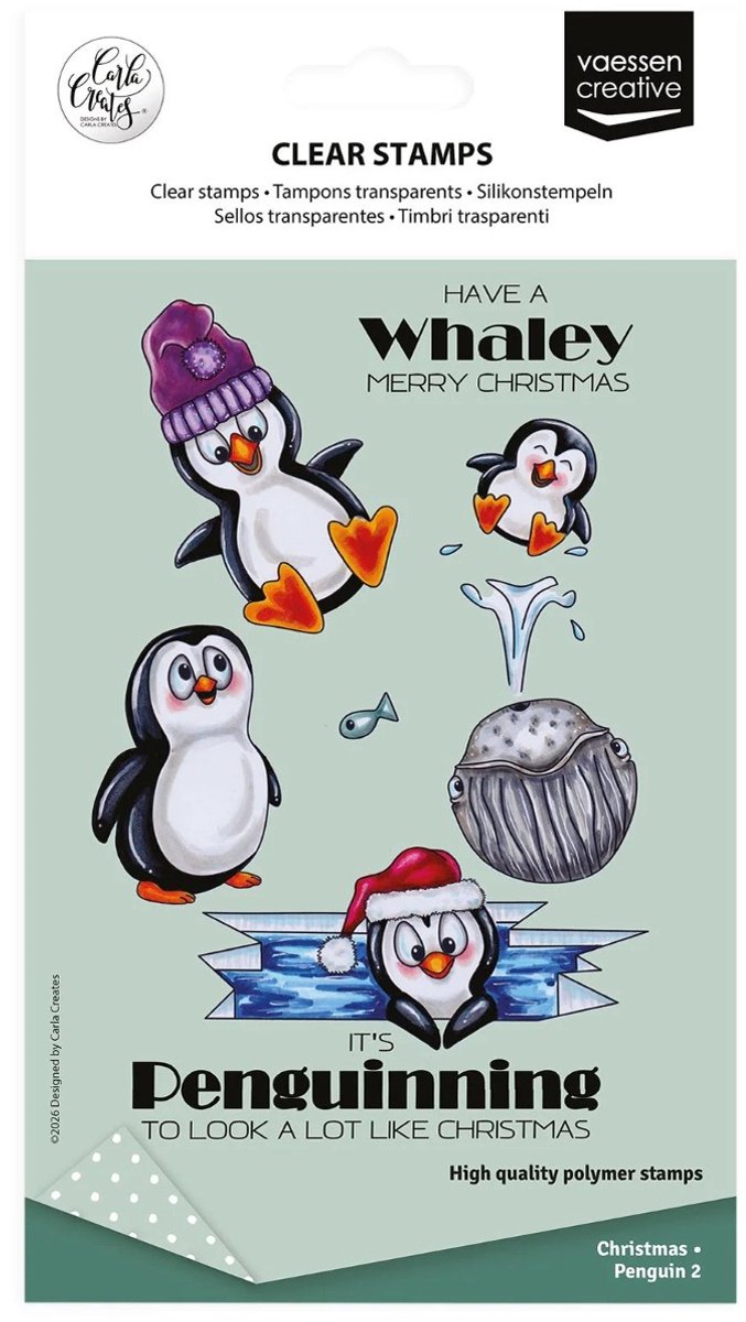 Clearstamps Christmas penguin 2 - Carla Creates