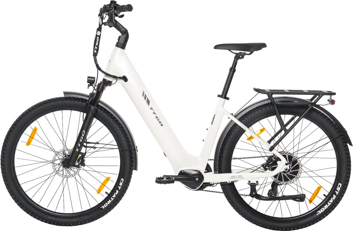 TTGO Z3 Elektrische Fiets - 27.5 Inch Banden - 250W Motor - 48V15Ah Accu - Max Bereik 110-120km - Shimano 7 Versnellingen - Wit