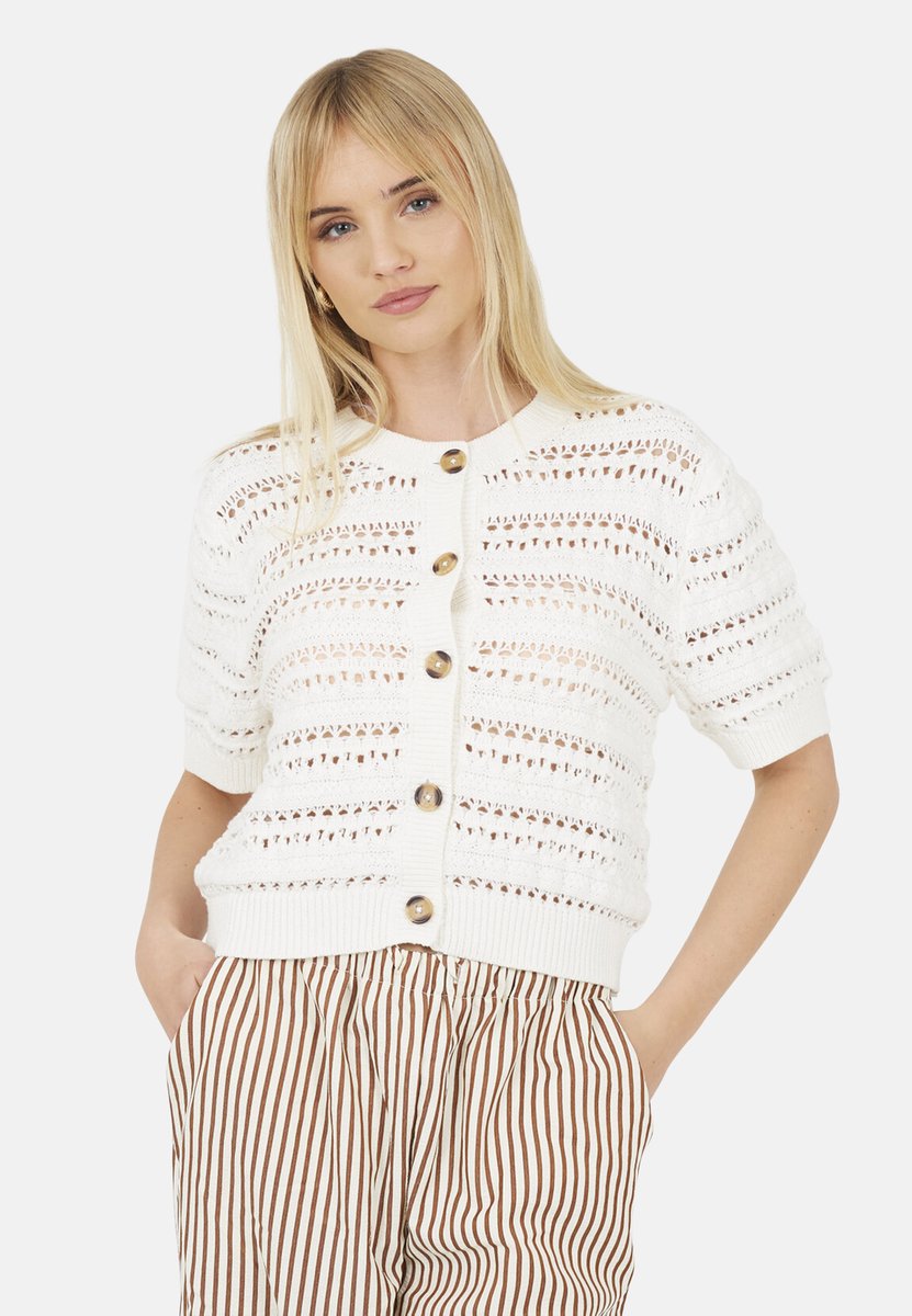 Brave Soul - Blouse - Katoen - Vrouwen - Maat L - gebroken wit