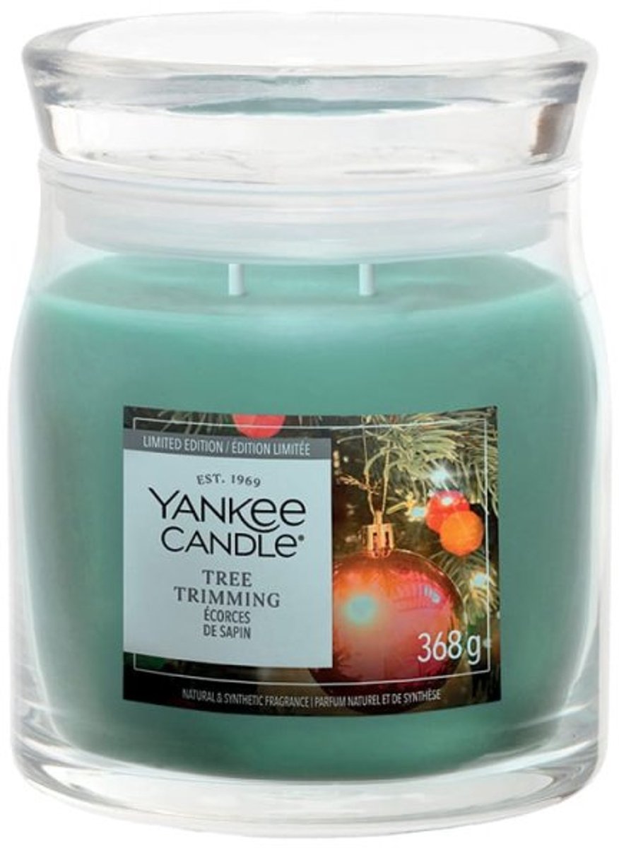 Yankee Candle Tree Trimming Medium Jar - tot 50 branduren Groen