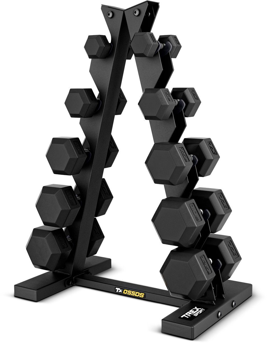 Trex Sport TX-055DR – Halterstandaard – Halterrek Voor Halters – Professioneel Haltersteun – 10 Niveaus – Max. 150 kg