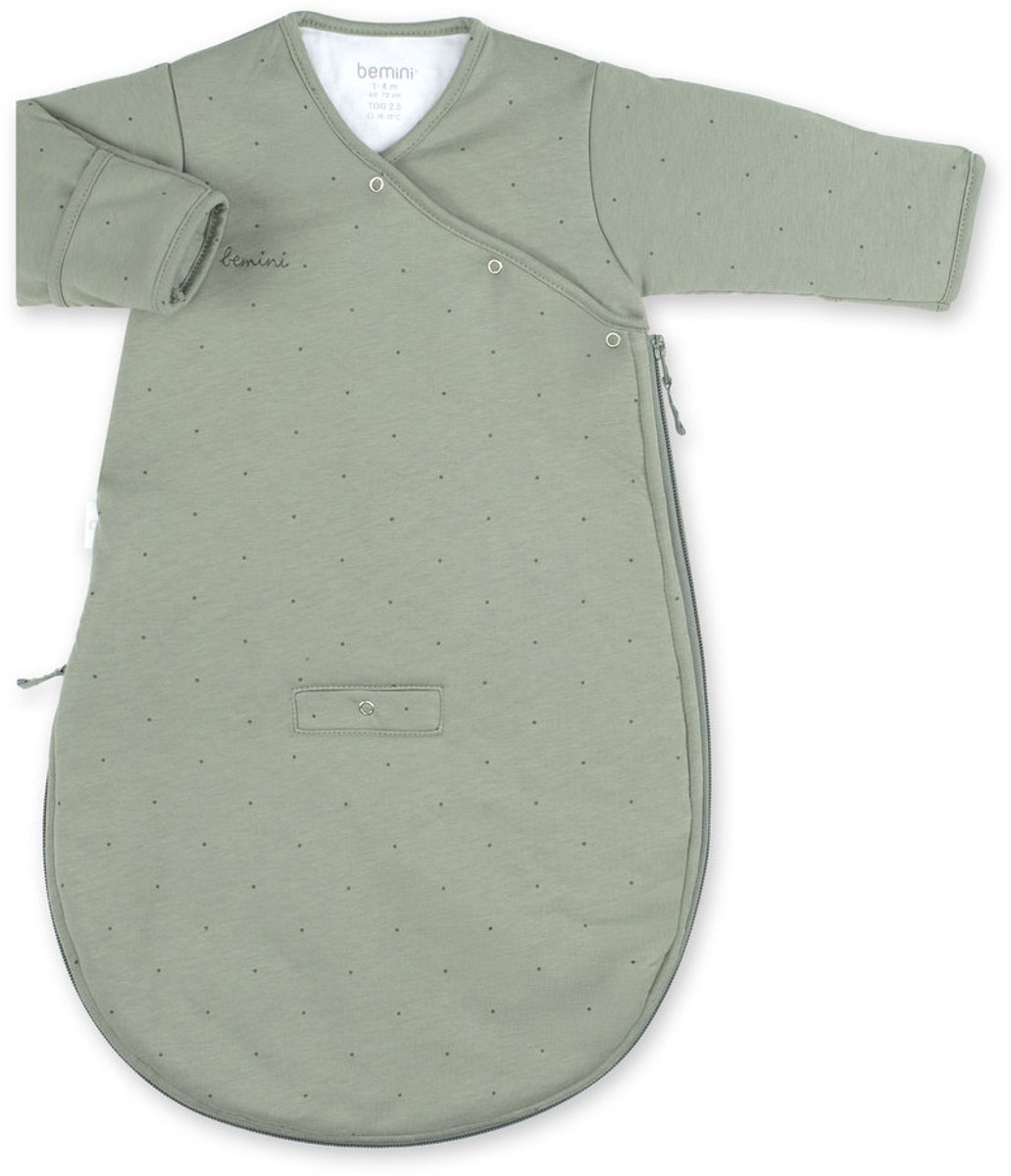 BEMINI Babyslaapzak - MAGIC BAG 1-4m - TOG 2.5 - Knus cocon - Kaki