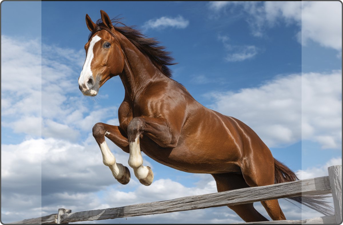 Kangaro Bureauonderlegger - 35x58cm PP Wild Horse - K-0014D201