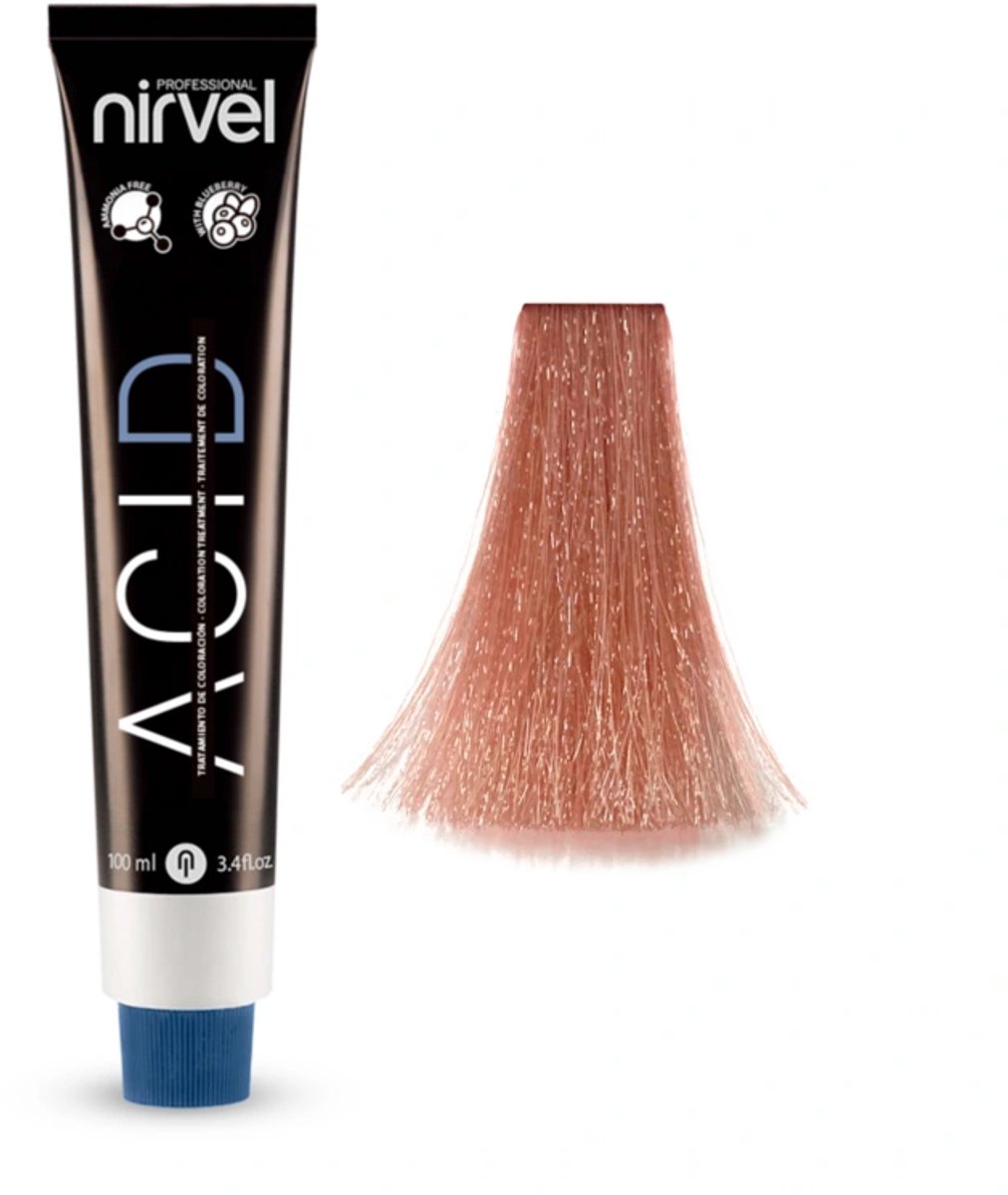 Nirvel ACID CORAL 9/42 / Professionele haarkleur met zure pH-waarde voor roze en gouden nuances 100 ml