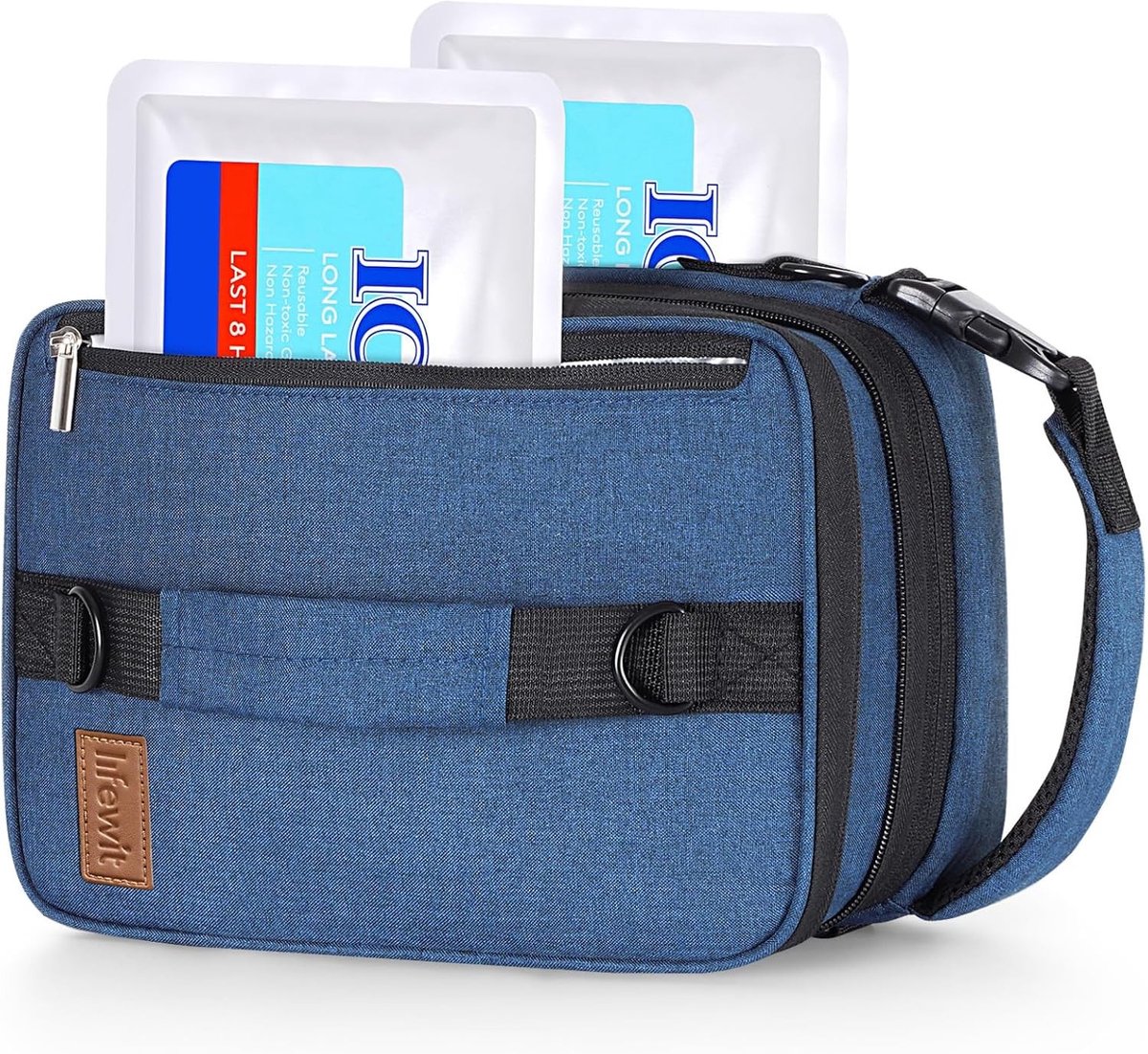 Koelrugtas - Blauw - 6,5 L - Geïsoleerde Uitbreidbare Lunchtas met Schouderbanden - Voor Volwassenen