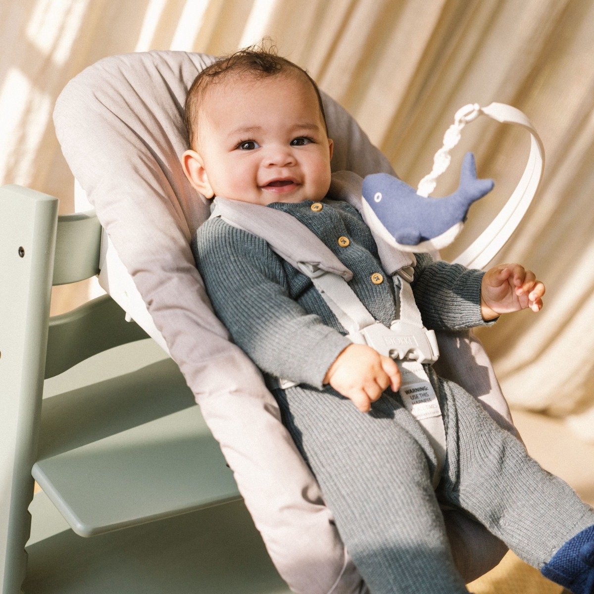 Stokke Tripp Trapp meegroeiende baby- en kinderstoel (Glacier Green) met Baby Set2 (Glacier Green) en Newborn Set (Grijs) thumbnail 6