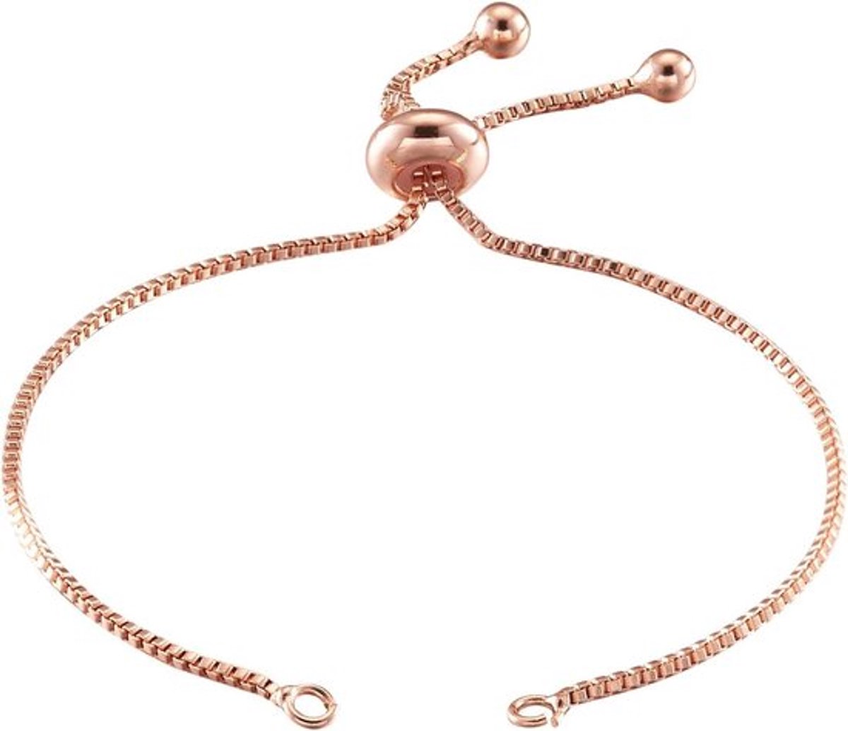 Set van 20 verstelbare schuifregelaars voor armbanden enkelbandjes - DIY sieraden maken - Roségoud verguld