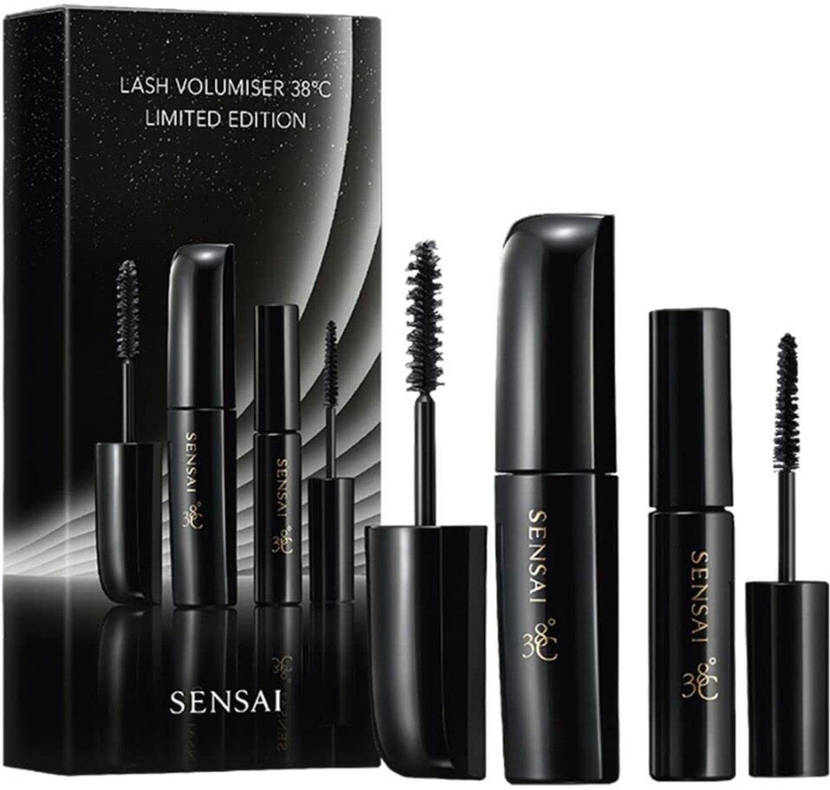 Sensai Lash Volumiser 38°C Limited Edition Giftset - Lash Volumiser 38°C Mascara Black Mascara 10 ml + Lash Lengthener 38°C Mascara Black Mascara 3,5 ml - cadeauset