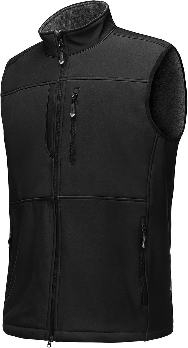 Loopvest - Zwart - Maat L - Waterdicht Softshell Bodywarmer - Voor Heren