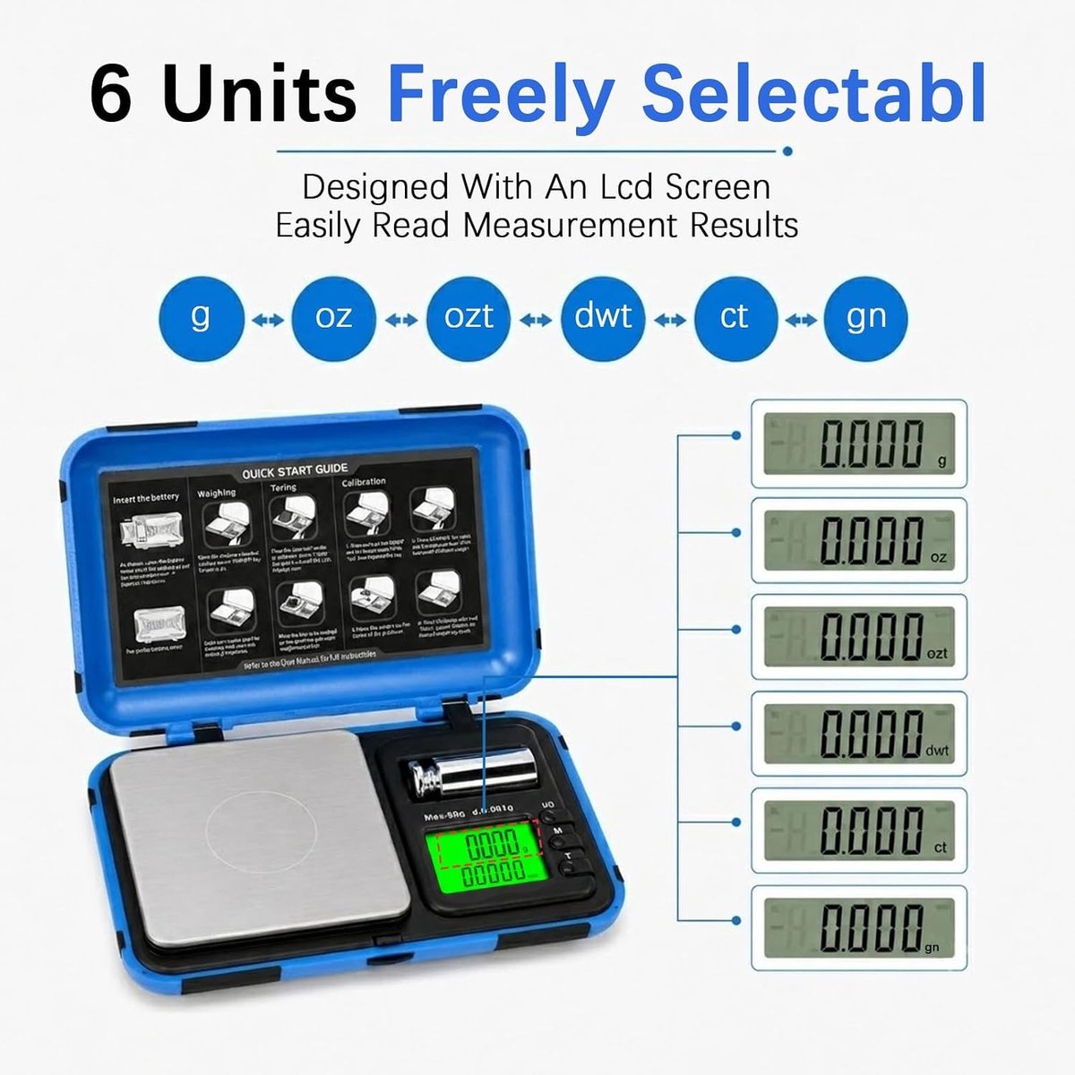 Microweegschaal - Zilver - 50 g - Digitale Precisieweegschaal met LCD en Tarrafunctie - Voor Sieraden en Poeder