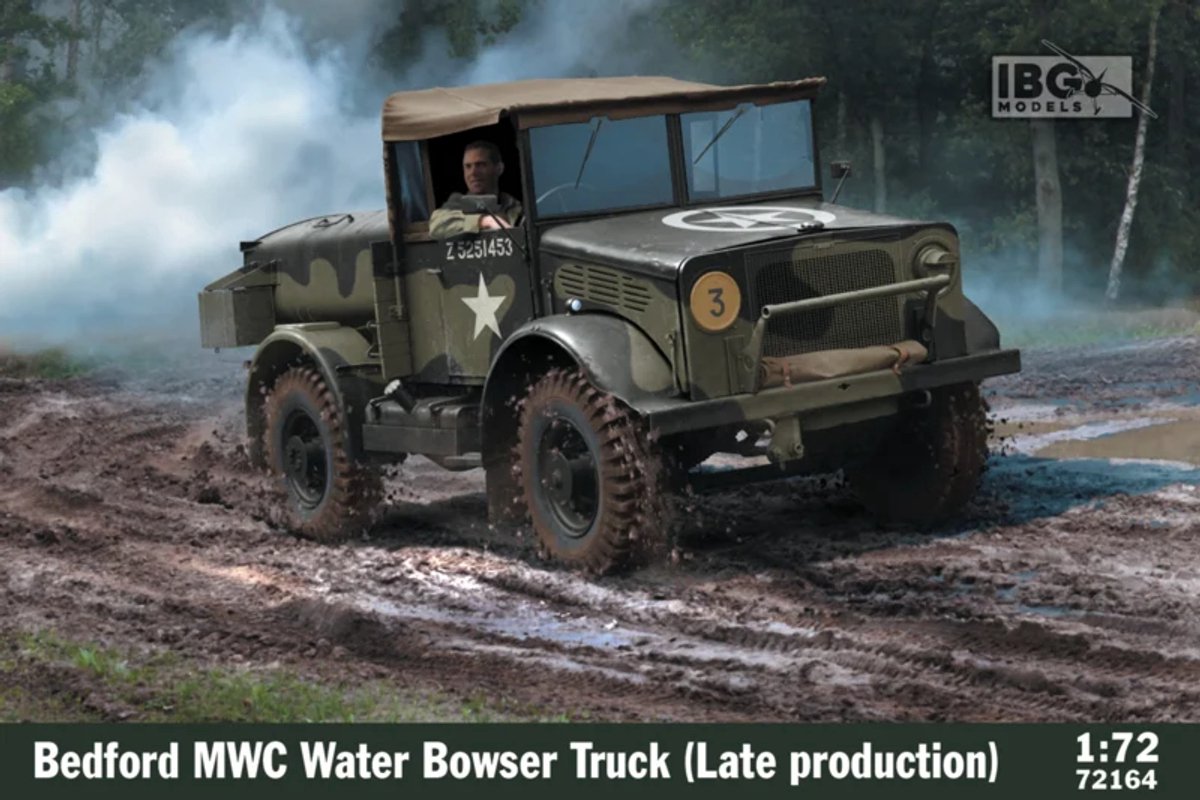 IBG Models Modelbouwpakket Auto - 72164 Bedford MWC Water Bowser Late Production WWII - Britse Militaire Tankwagen Plastic - 1:72 - Modelbouw