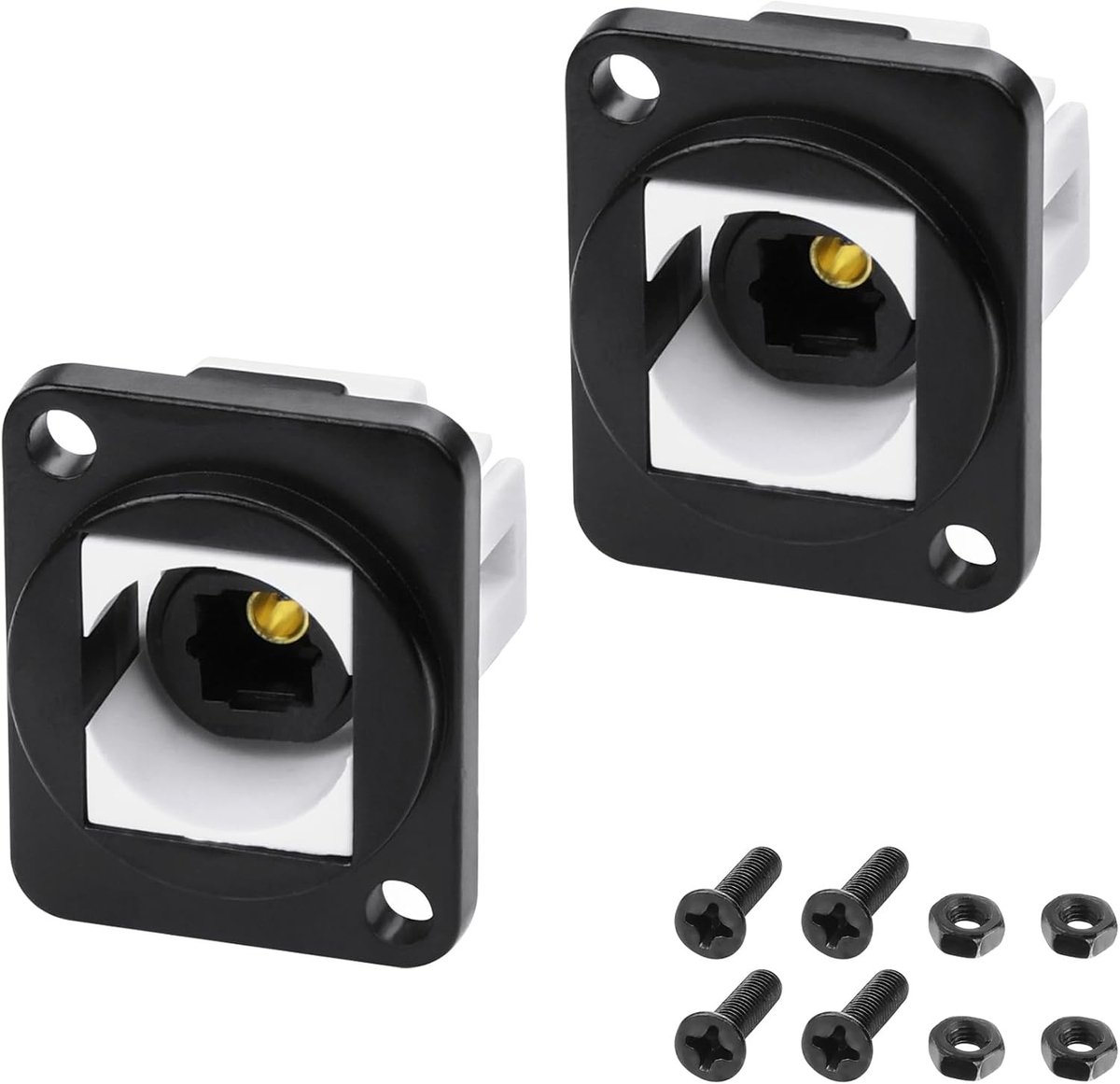 Mini soundbar - Zilver - 32 x 26 x 25 mm - Optische Glasvezeladapter Female naar Female - Voor Audio Verbindingen