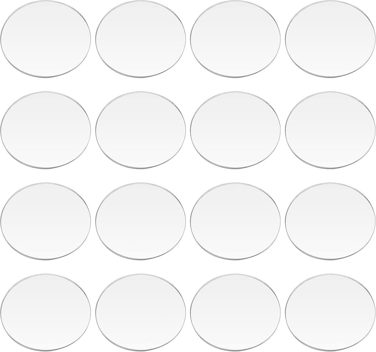 30 Stuks Heldere Acryl Circles 50mm Ronde Miniatuur Basis Blanko's voor Wargames, Halloween en Kerstdecoratie