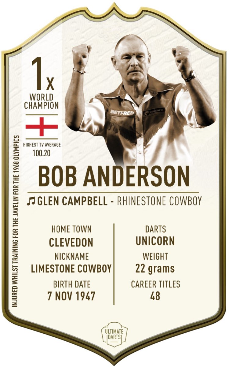 Ultimate Card Immortals Bob Anderson | 37x25cm