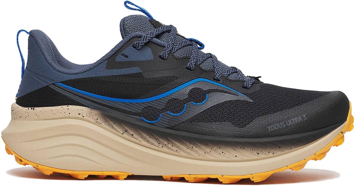 Saucony Xodus Ultra 3 - Trail Hardloopschoenen - Zwart/Dusk - Maat 41