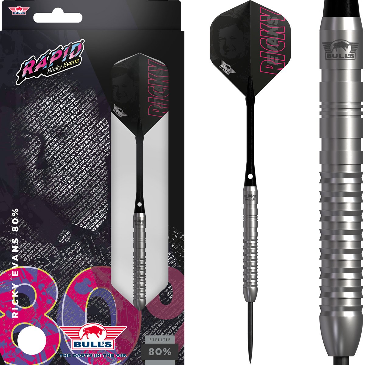 Bull's Ricky Evans E2 80% - Dartpijlen