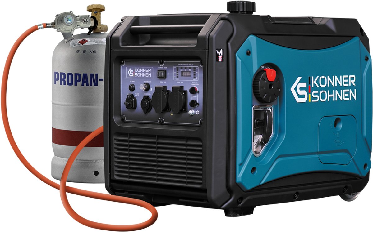 LPG/benzine invertergenerator Könner & Söhnen KS 4000iEG S - 4,4 kW - 66 dB