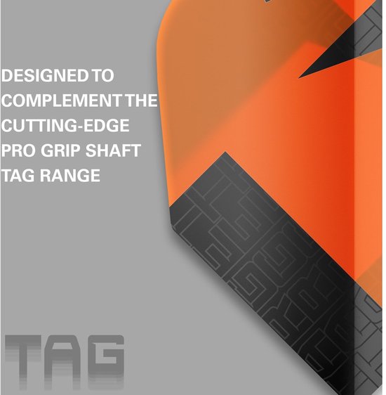 Target Tag 3 Set Black Orange NO6 - Dart Flights van Target — afbeelding 3