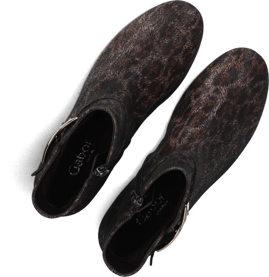 Gabor 714.1 Enkellaarsjes - Enkelboots met rits - Dames - Bruin - Maat 37,5