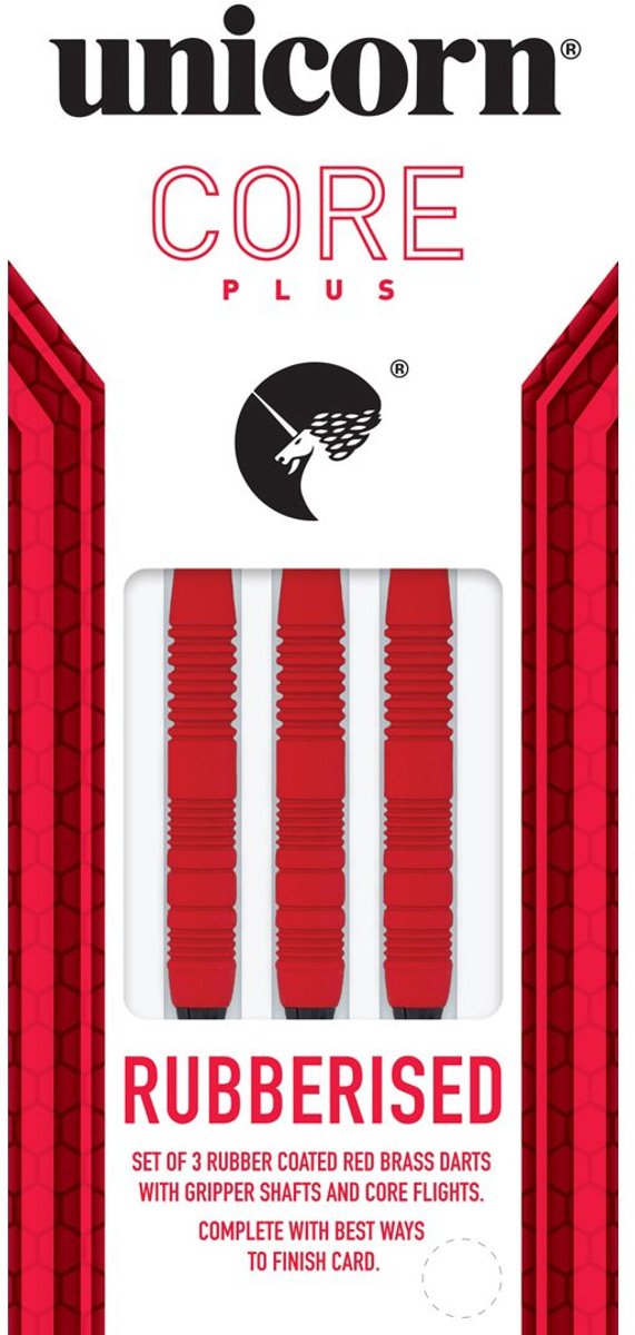 Unicorn Core Plus Rubberised Red - Soft Tip Darts van Unicorn — afbeelding 4