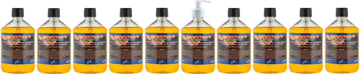 Kluszeep 500 ml - set van 10 stuks - met gratis pomp - Voordeelverpakking