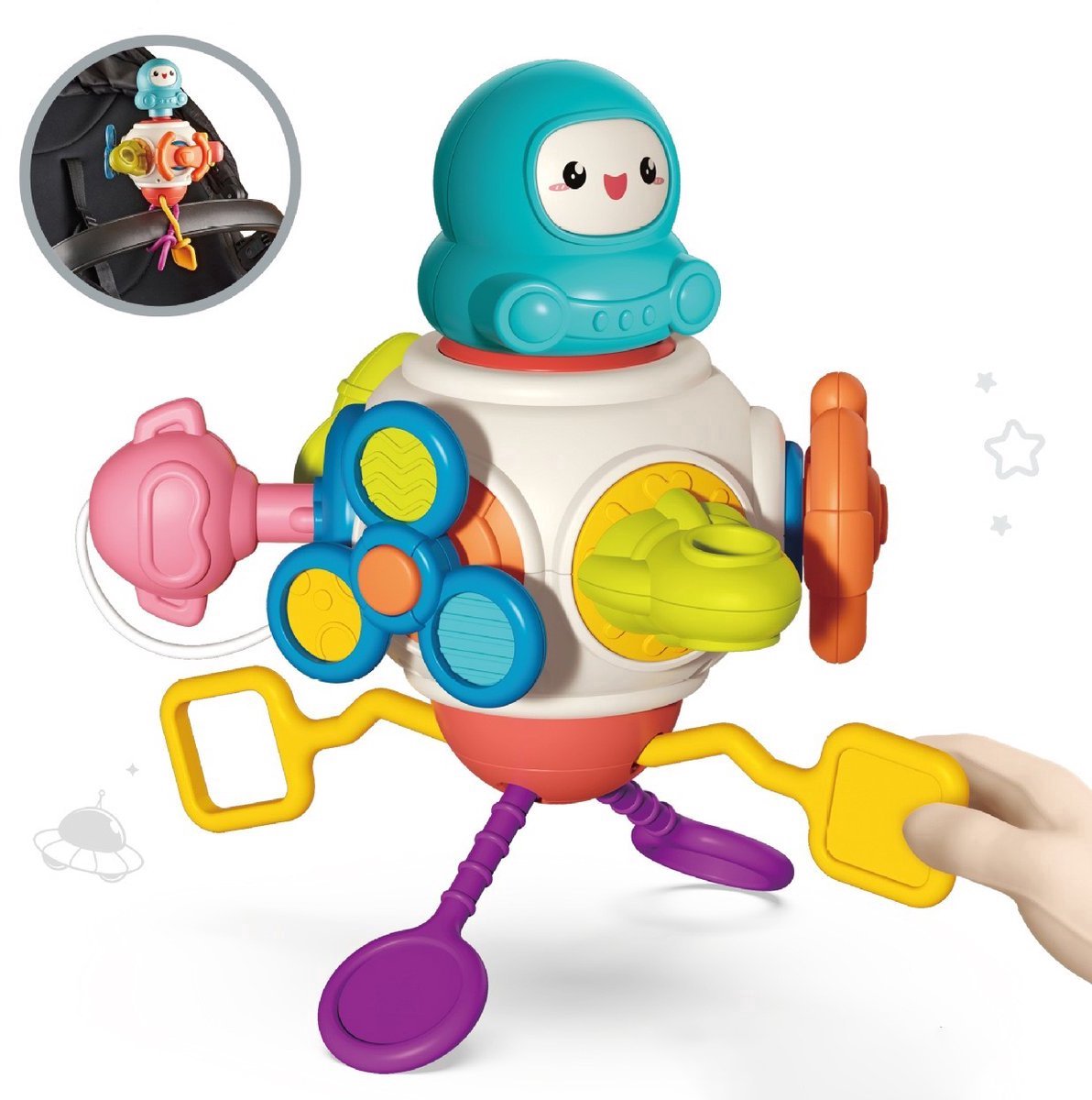 casalora - Montessori speelgoed - Sensorisch Speelgoed - Educatief Spel - Montessori Activiteitenbal - 8-in-1 Drukke Activiteitenbal Sensorische Speelgoed voor Peuters - baby speelgoed - Educatief Speelgoed 1-4 jaar - voor Thuis en Onderweg