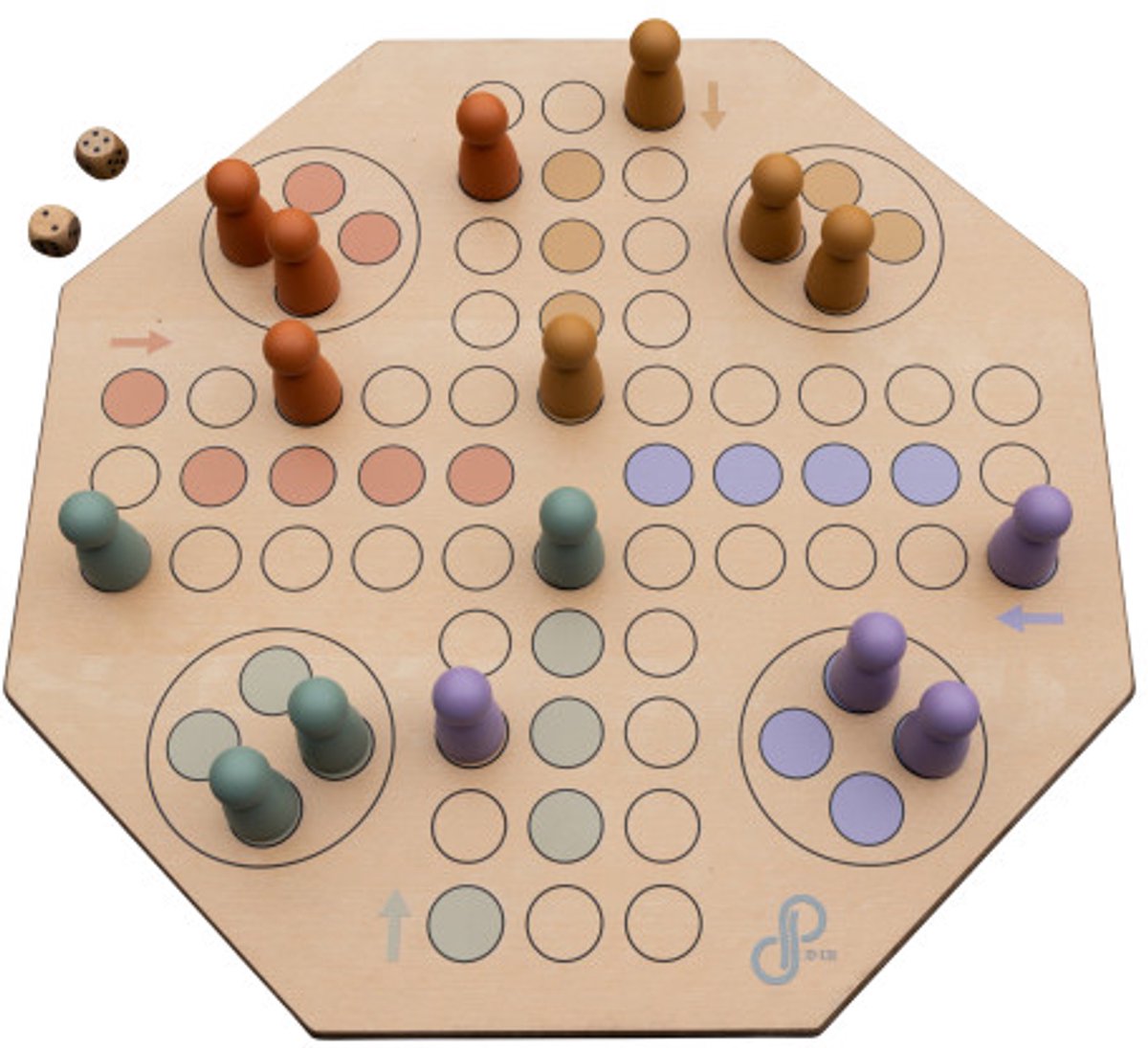 JeP Kids Ludo spel groot 50 cm 4 of 6 spelers