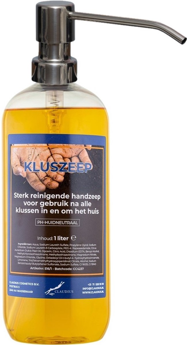 Kluszeep 1 liter - met gratis RVS zilverkleurige pomp