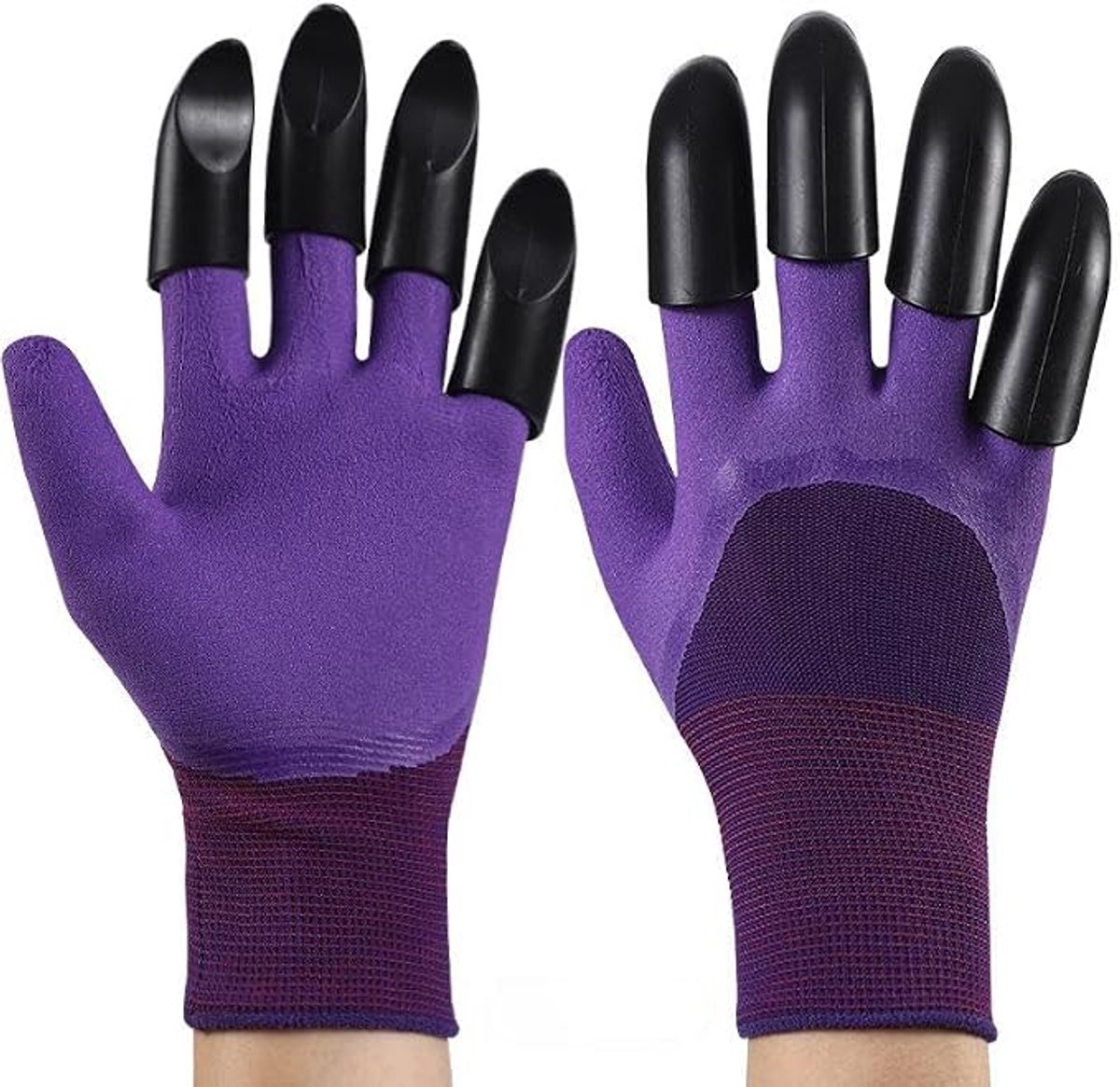Tuinhandschoenen met klauwen, tuinhandschoenen met klauwen voor graven, planten, wieden en zaaien - waterdicht voor mannen en vrouwen（Paars）