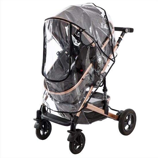 Regenhoes Kinderwagen -1 Stuk - Universeel - 90 X 45 X 43 Cm - Buggy Hoes - Wandelwagen - Wind- En Stofdicht - Kinderwagenregenhoes - Universeel Kinderwagenaccessoire - Babyweerbescherming - Geschikt Voor Kinderwagens En Buggy's — afbeelding 5