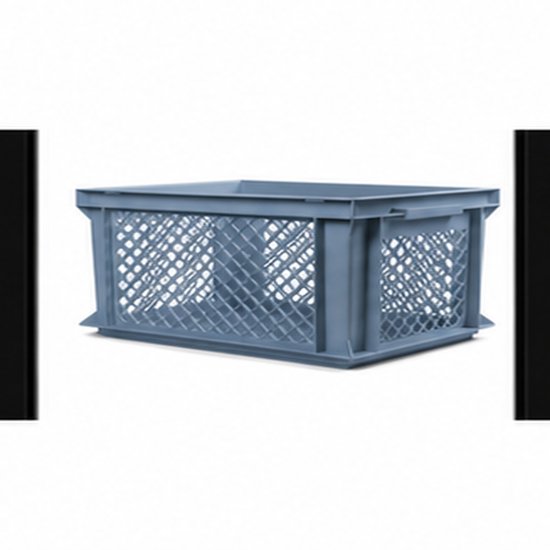 Vintag Fietskrat - 26 Liter - 40 x 30 x 22 cm - Kunststof - Steenblauw — afbeelding 3