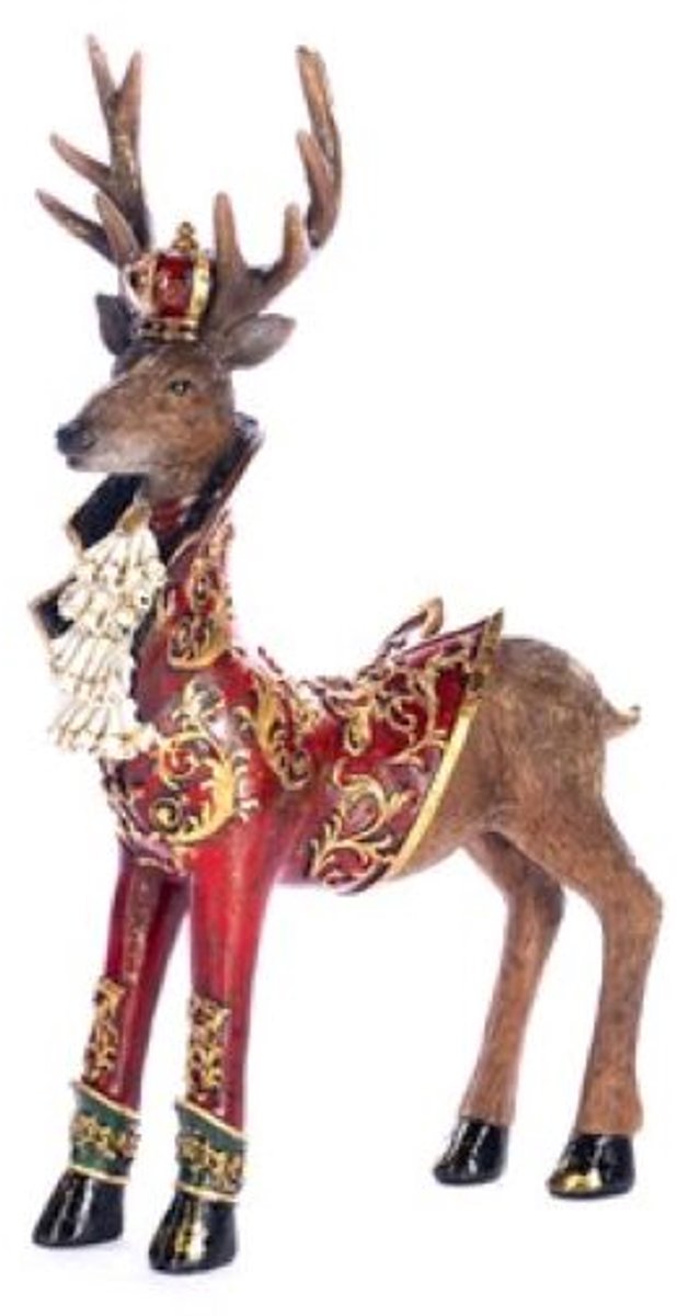 Goodwill - Hert met kroon - Rood - H41 cm