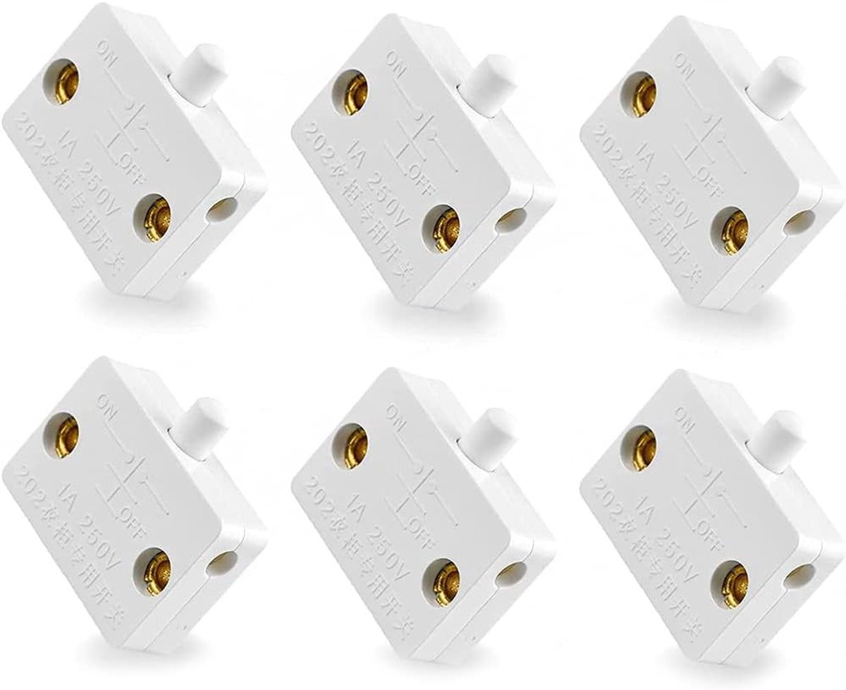 Kast Lichtschakelaar - Wit - 33 x 23 x 10 mm - Normaal Gesloten - Voor Kastverlichting