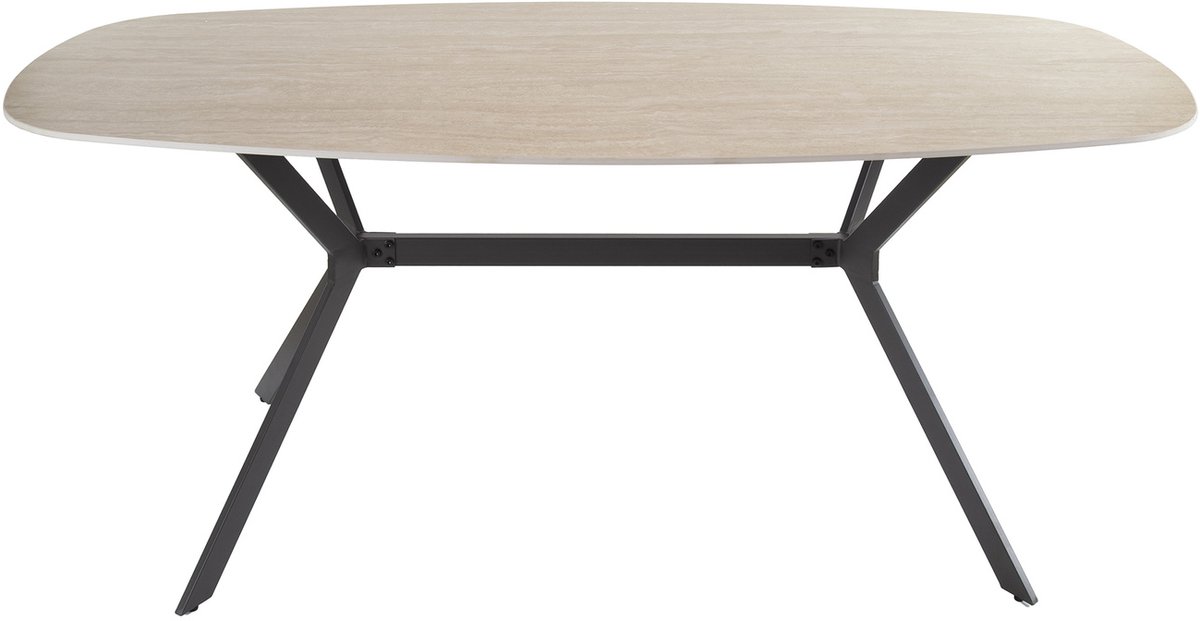 Giga Meubel Eettafel Ceramic - Travertin Keramiek - 180x90x76cm