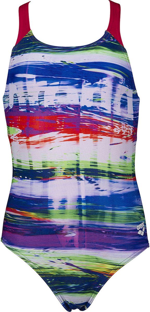 ARENA G Rainbow Jr Swim Pro Back - Zwempak - Marineblauw-Freak-Roze - 10-11